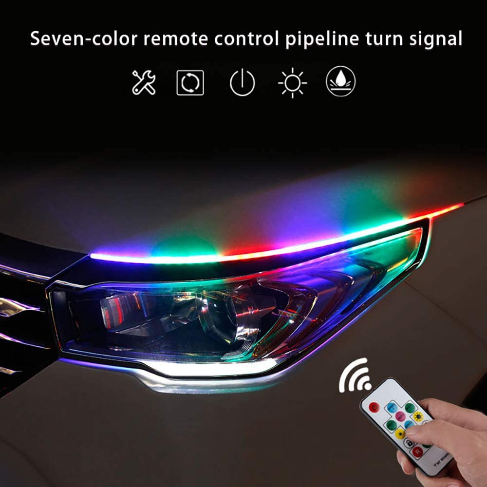 2 Pcs/Flexible Car LED with 🔥 Remote Control (70% Off ✔)